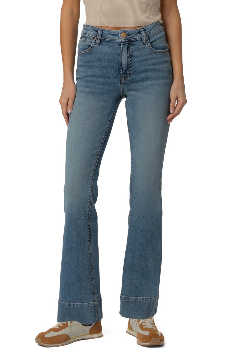 Stella High Waist Fab Ab Flare Jeans, Main, color, SMOOTHNESS