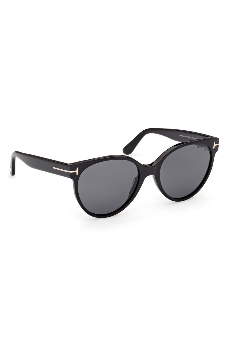 TOM FORD Tallulah 56mm Polarized Round Sunglasses, Alternate, color,
