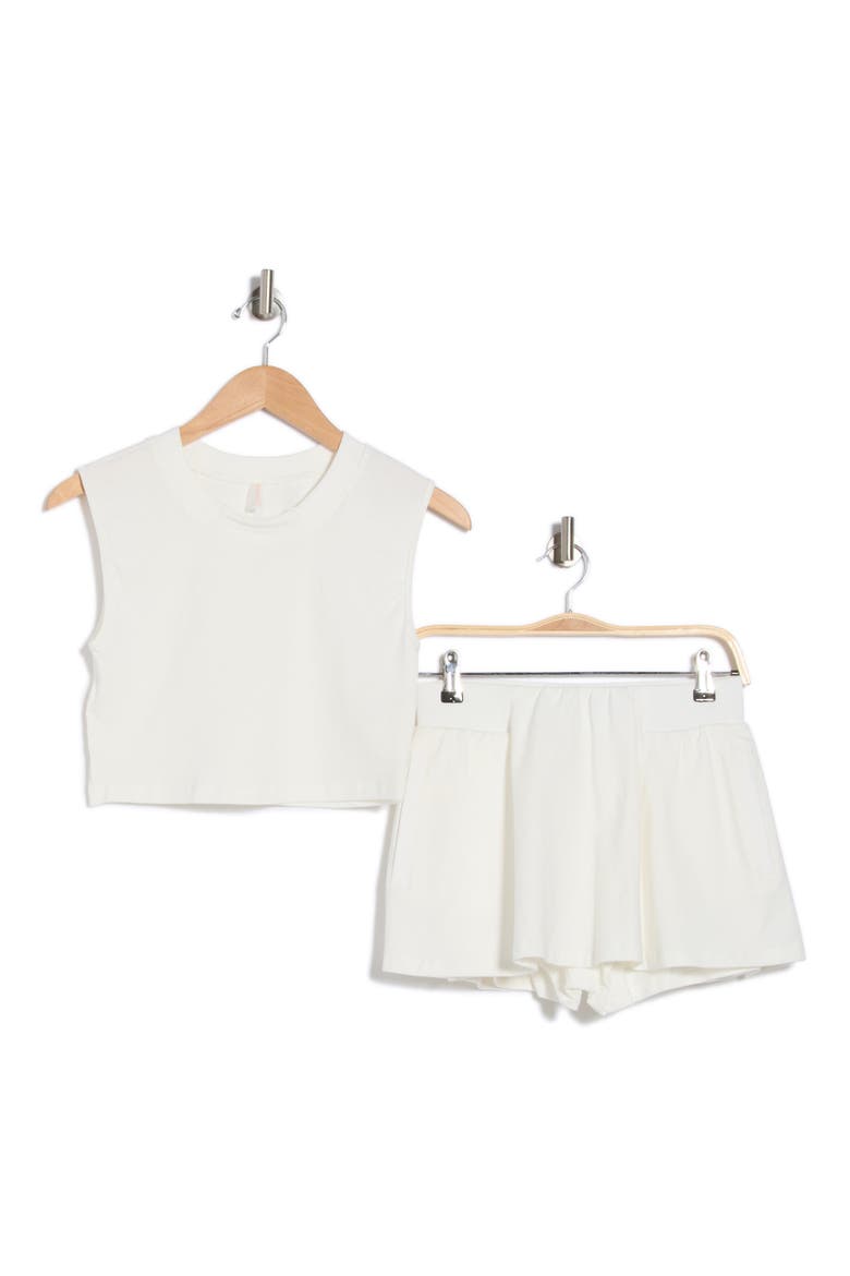 Hot Shot Tank & Skort Set, Alternate, color, WHITE