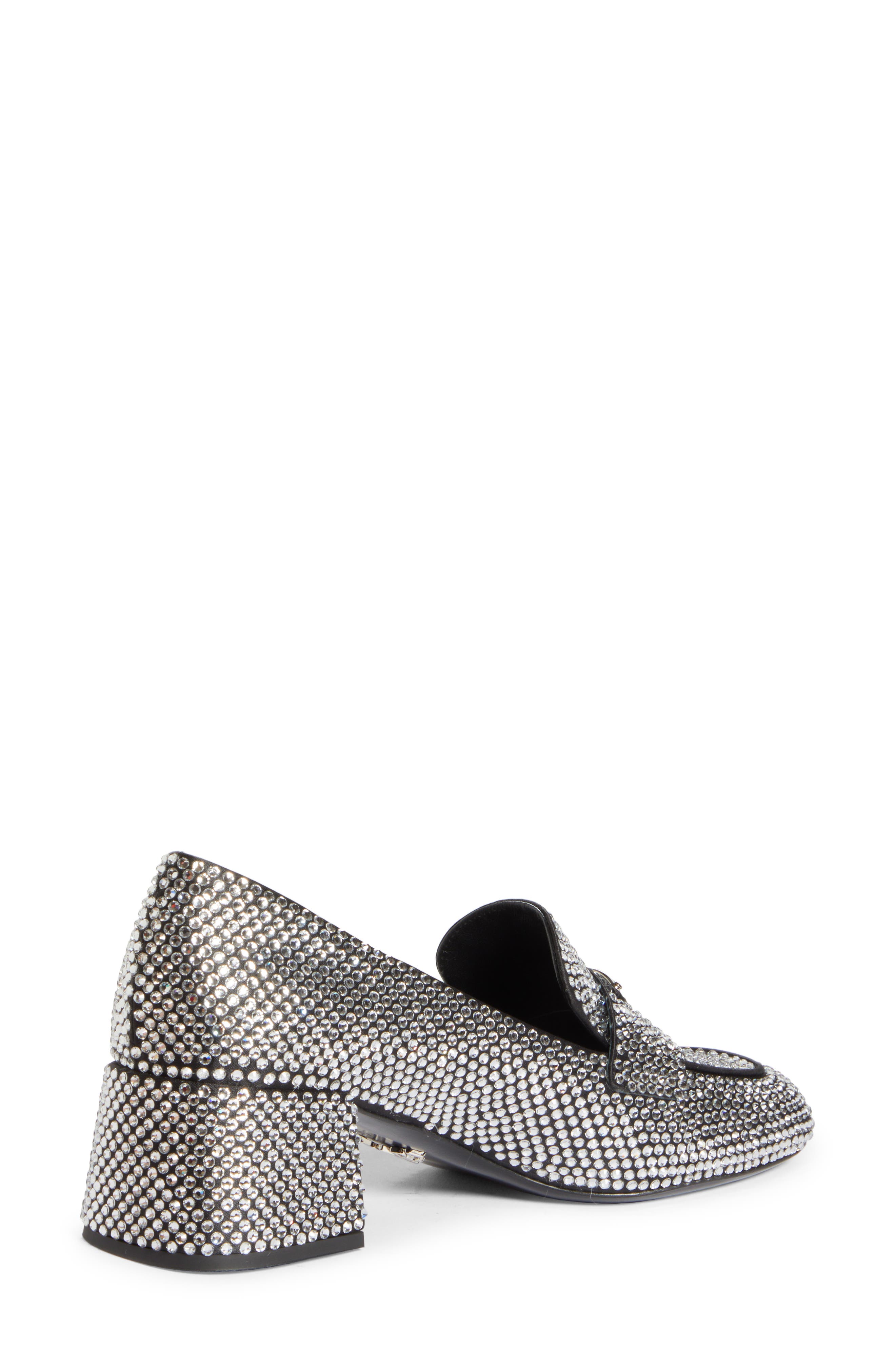 Prada Crystal Loafer, Alternate, color, 