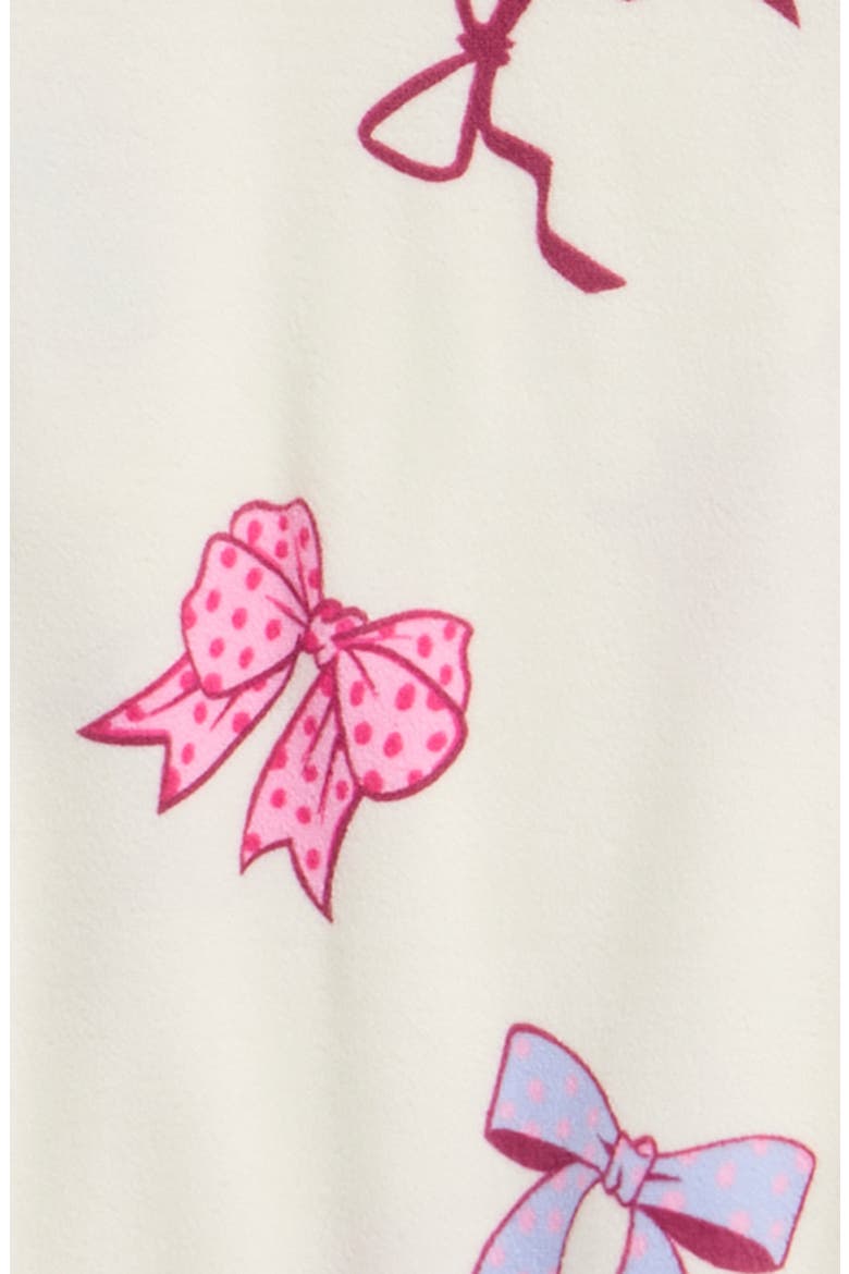 Snuggle Up Pajama Set, Alternate, color, IVORY POLKA DOT BOWS
