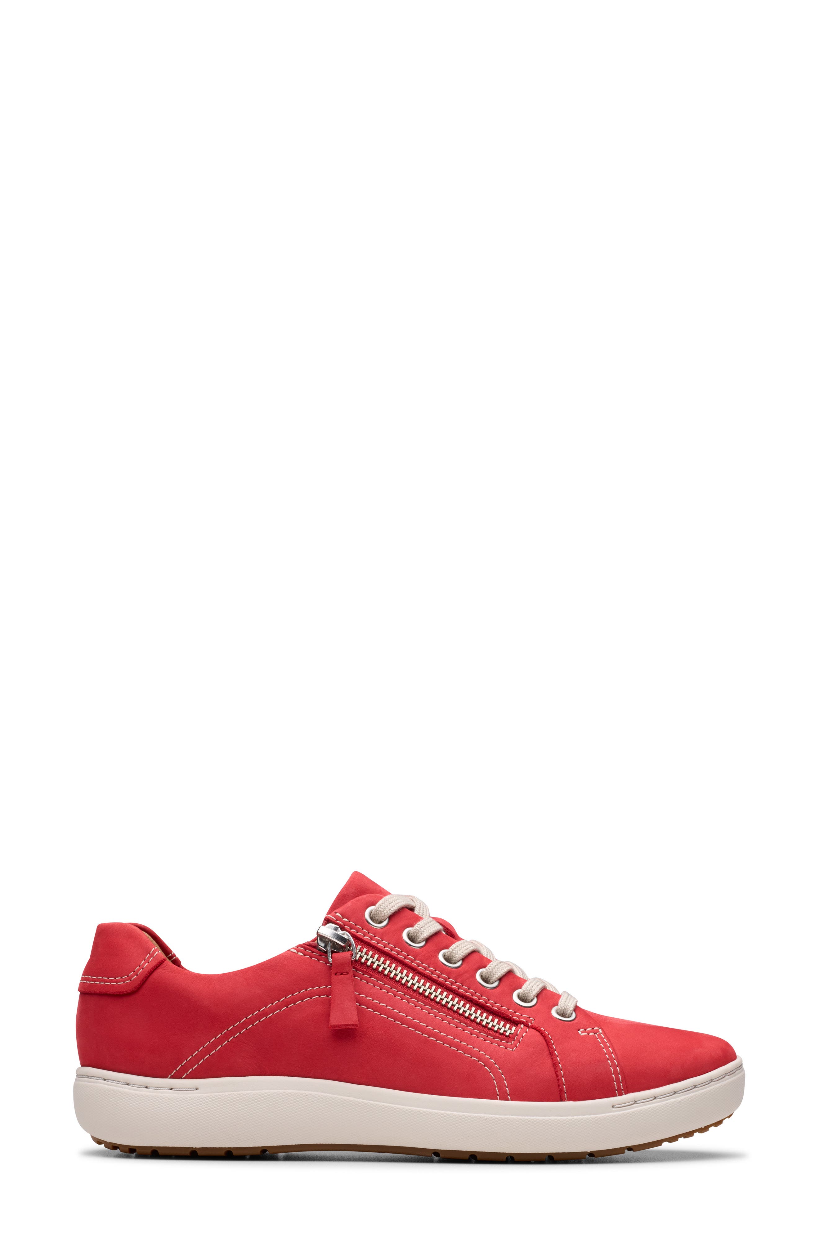 Clarks<sup>®</sup> Nalle Side Zip Sneaker, Alternate, color, Reb Nubuck