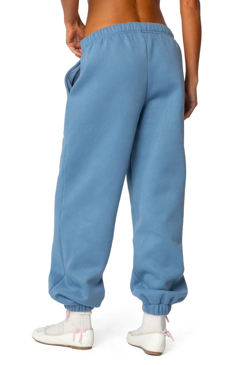 Bow Bliss Oversized Sweatpants, Alternate, color, BLUE