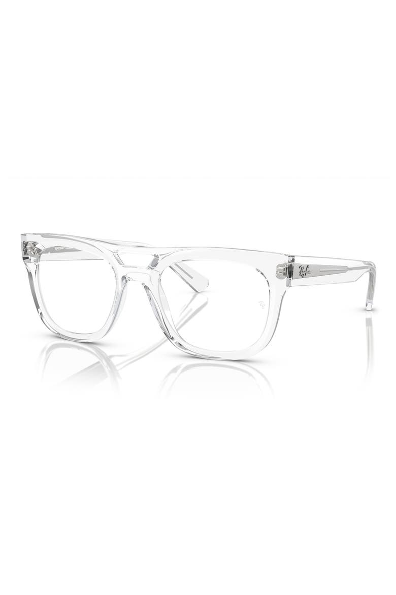 Phil 54mm Square Optical Glasses, Alternate, color, TRANSPARENT