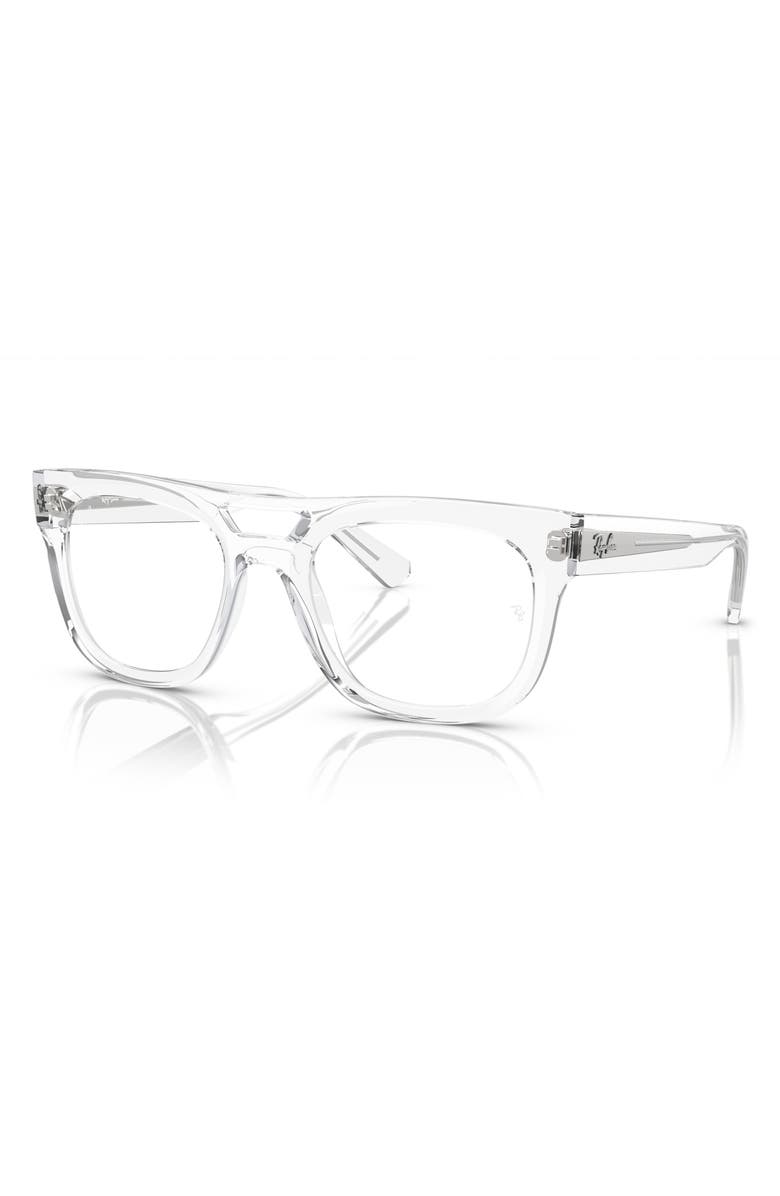 Ray-Ban Phil 54mm Square Optical Glasses, Alternate, color,