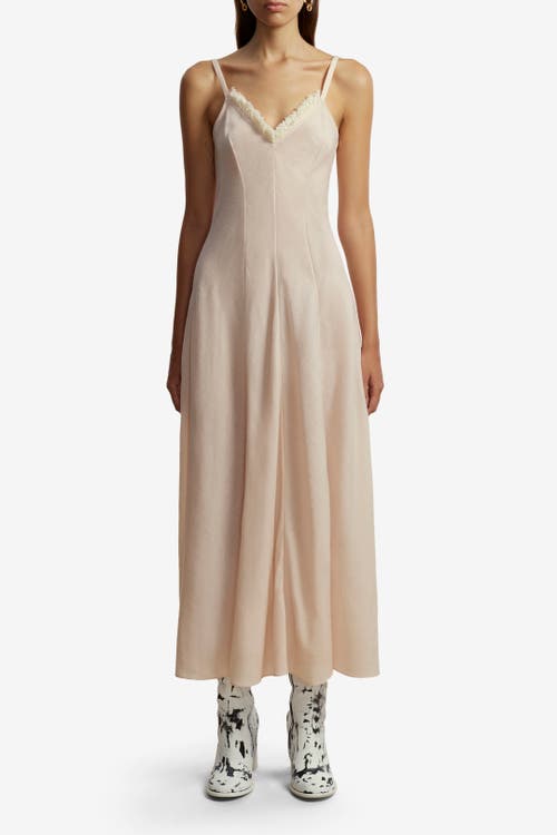 Marina Moscone Lightweight Wool Swing Dress in Rose Quartz 