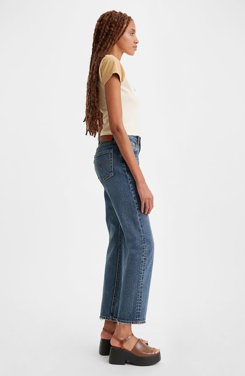 Levi's<sup>®</sup> 501<sup>®</sup> Ripped High Waist Straight Leg Jeans, Alternate, color, 