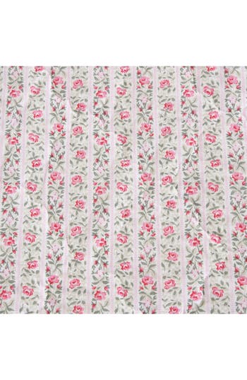 Laura Ashley Marta Floral Stripe 3-piece Twin Quilt & Sham Set In Pastel Pink