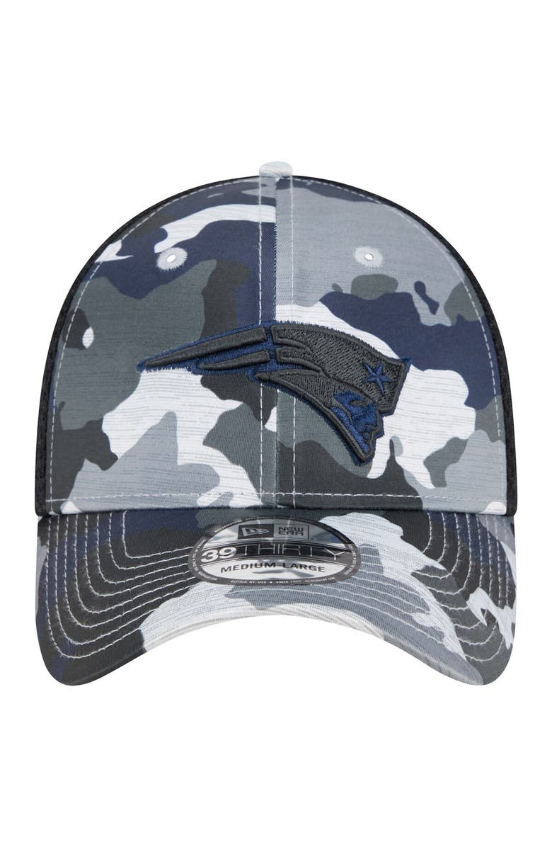 New Era Men's New Era Camo/Black New England Patriots Active 39THIRTY Flex Hat, Alternate, color,