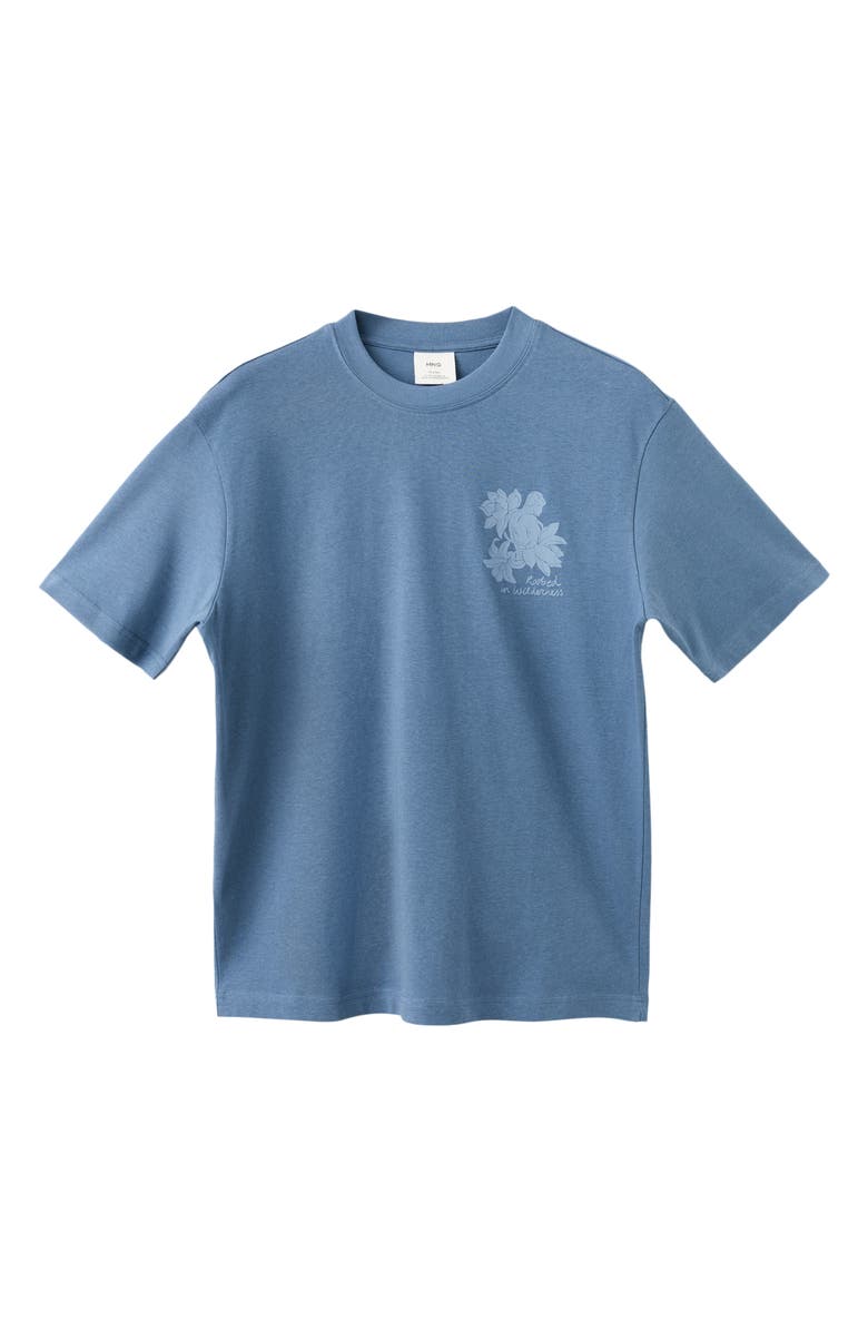 MANGO Wilderness Graphic T-Shirt, Alternate, color, Sky Blue