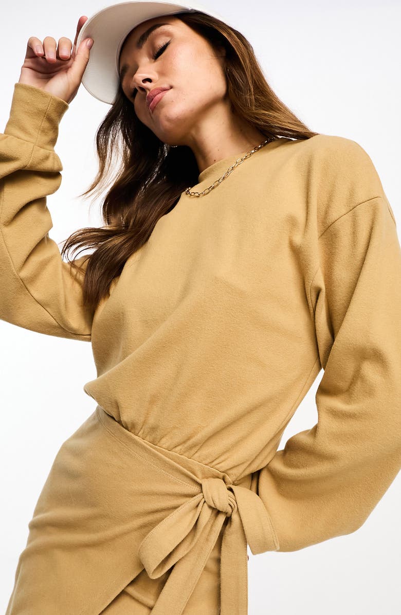 ASOS DESIGN Long Sleeve Wrap Dress, Alternate, color,