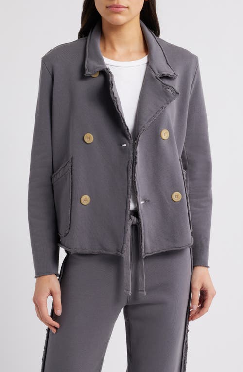 Frank & Eileen Mini Belfast Crop Knit Peacoat In Elephant