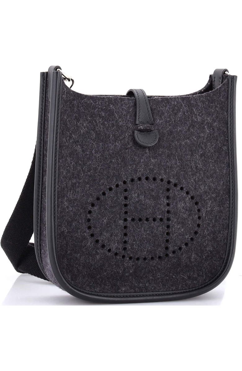 Pre-Owned Hermes Evelyne Bag Gen III Felt TPM, Alternate, color, Noir