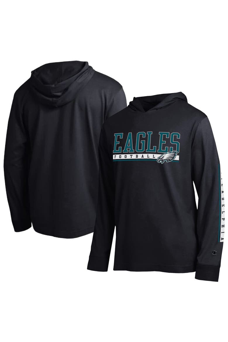 Men's Champion Black Philadelphia Eagles All Star Hooded T-Shirt, Main, color, Black