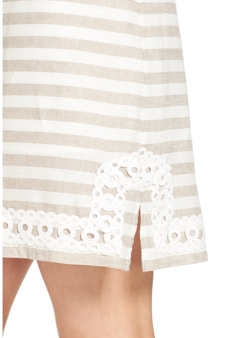 Stripe Linen & Cotton Blend Sundress, Alternate, color, NATURAL