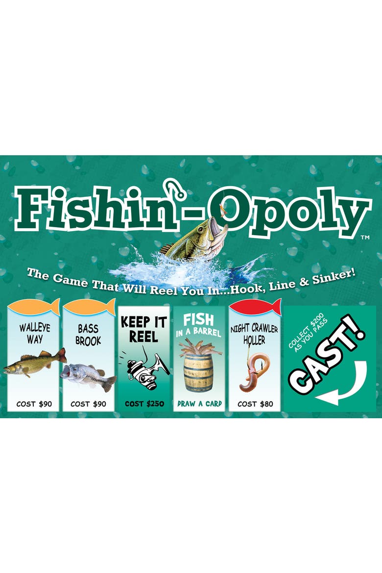 Fishin'Opoly Monopoly Board Game, Alternate, color, Multicolored