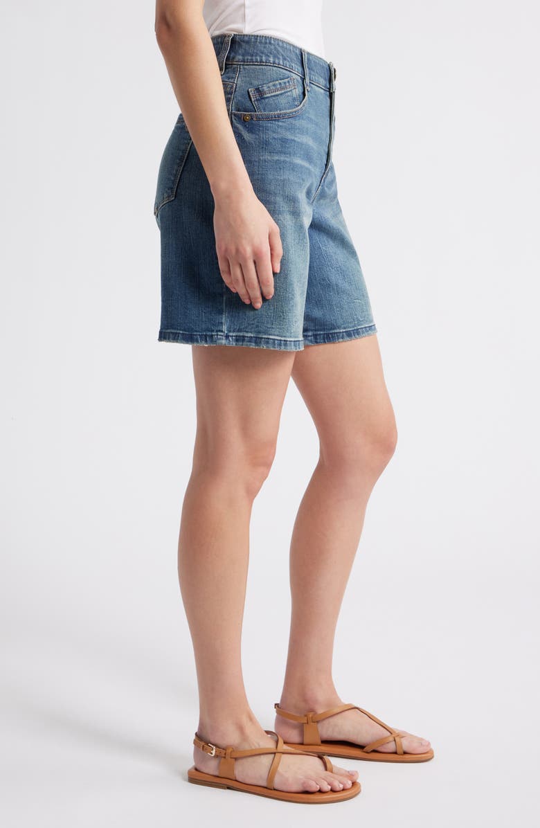 Wit & Wisdom High Waist Relaxed Denim Shorts, Alternate, color,