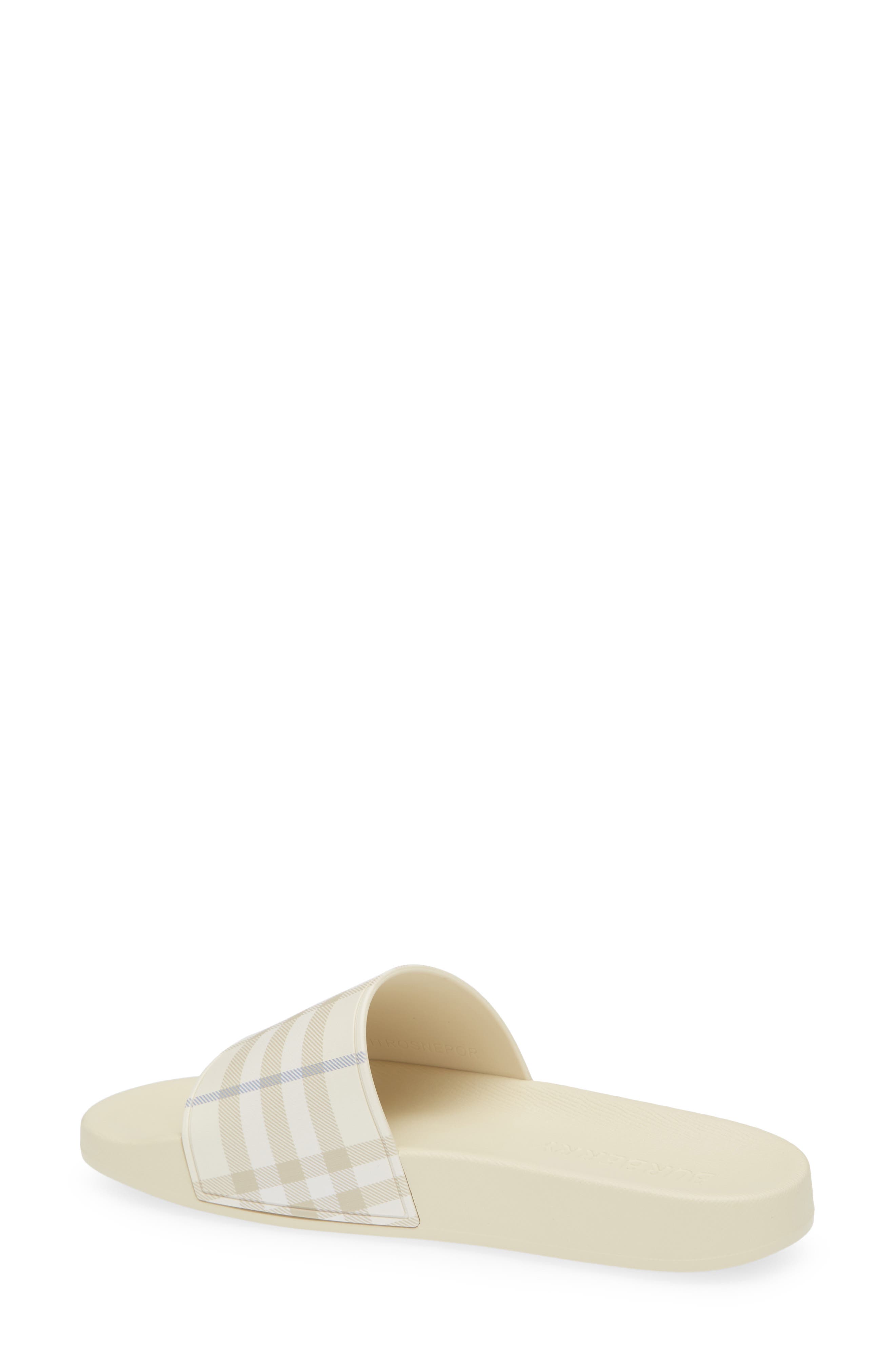 Burberry Furley Check Slide Sandal, Alternate, color, Ssm Beige Check