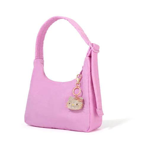 Jacmel Pave Hello Kitty Face 3d Bling Keychain In Gold