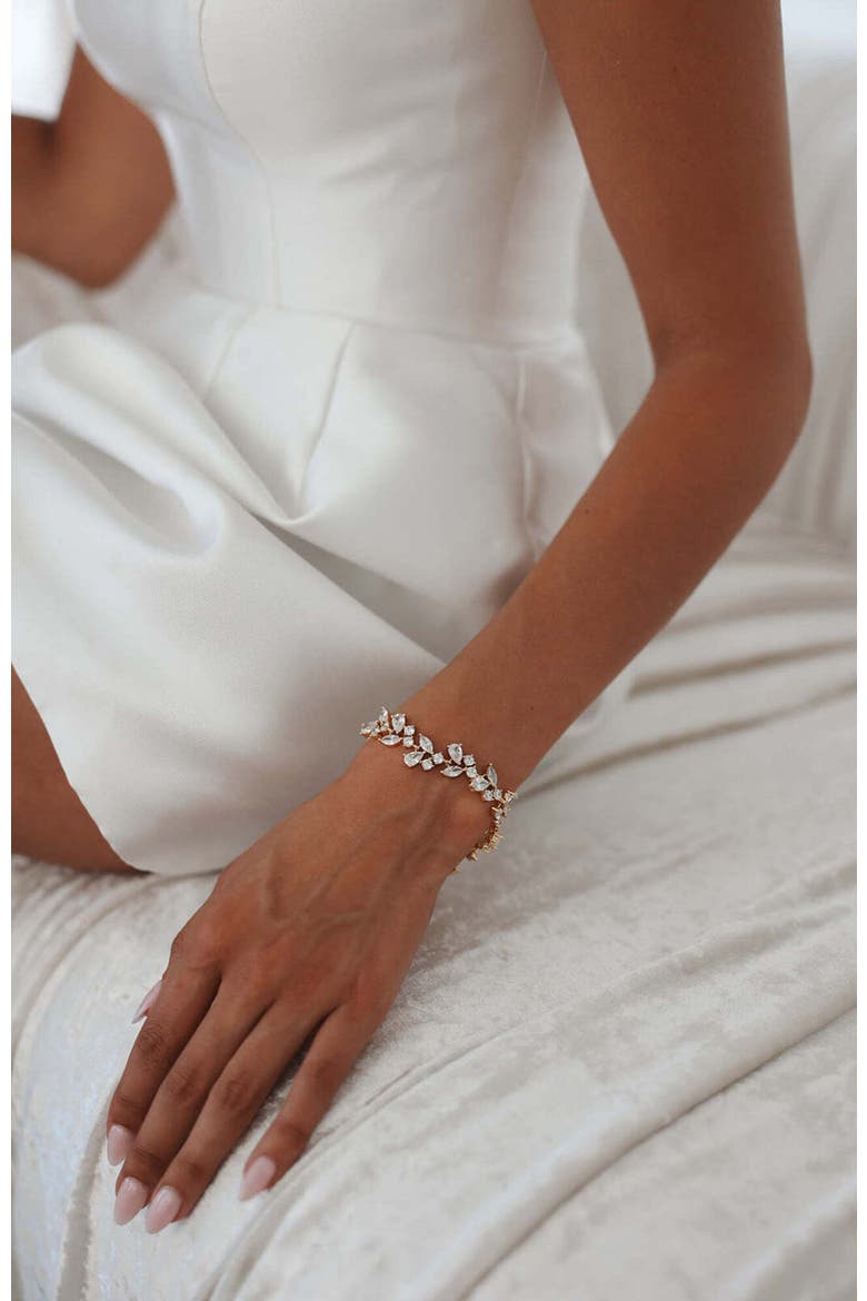 Cami Crystal Bracelet, Alternate, color, Gold
