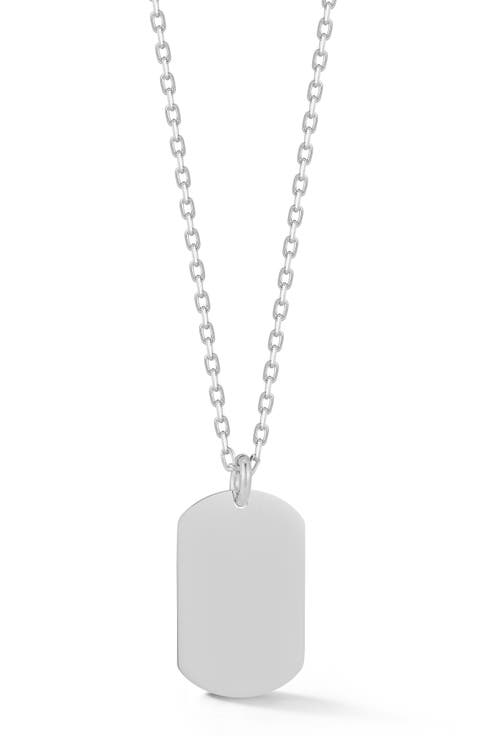 14k Gold Plated Tag Pendant Necklace