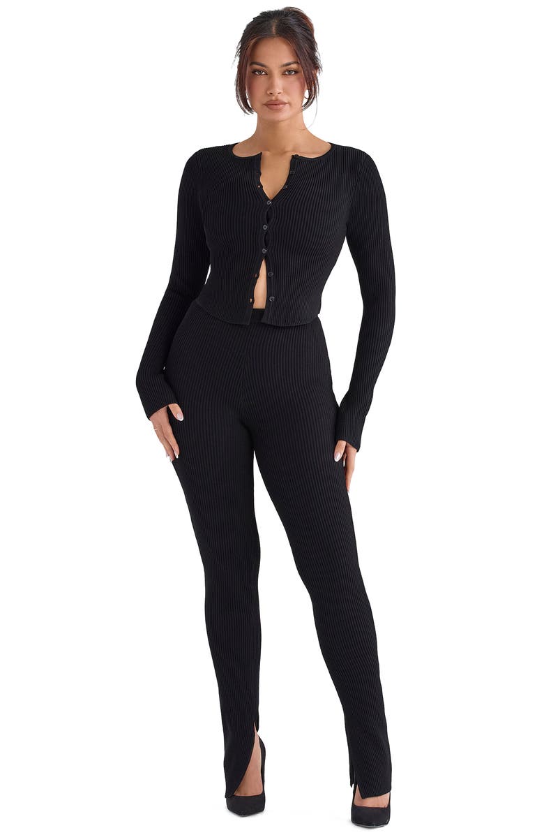 HOUSE OF CB Sylvia Ribbed Cardigan, Alternate, color, 