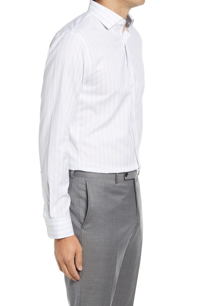 Nordstrom Trim Fit Shadow Stripe Dress Shirt, Alternate, color,