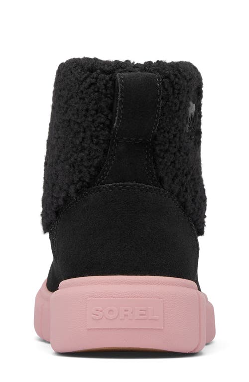 Sorel Kids' Explorer Iii Faux Fur Waterproof Slip-on Boot In Black/dazed Mauve