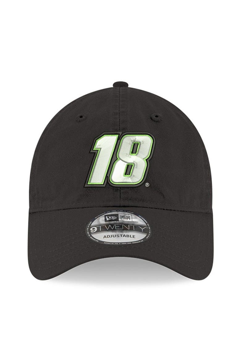 Men's New Era Black Kyle Busch Enzyme Washed 9TWENTY Adjustable Hat, Alternate, color, Black