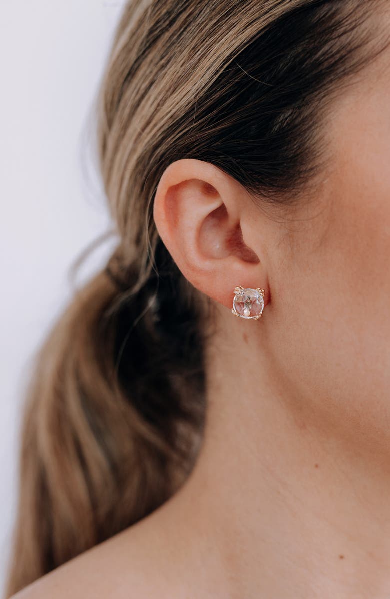 Anzie Dew Drop Stud Earrings, Alternate, color, Clear Topaz