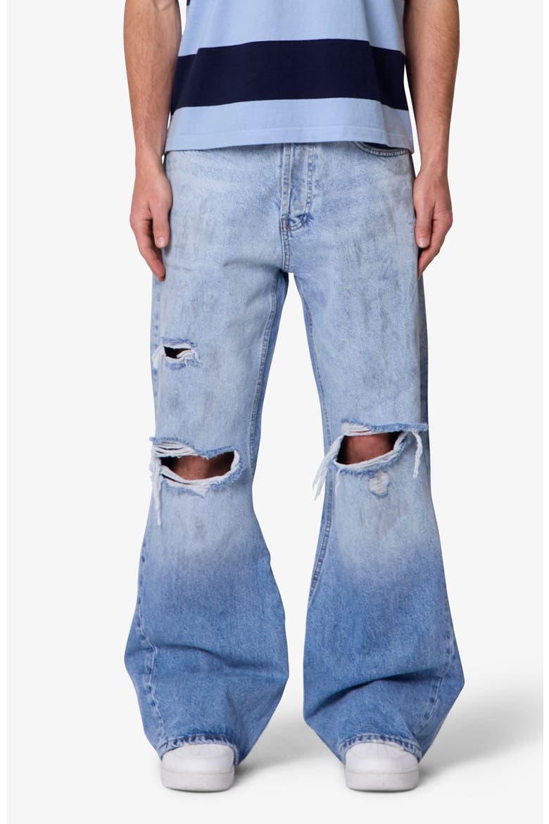 Painter Ripped Flare Leg Jeans, Main, color, BLUE