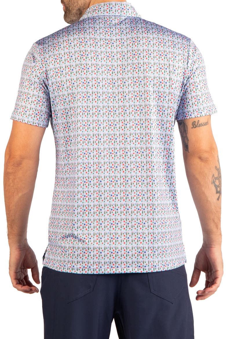 Holiday Happy Hour Performance Polo, Alternate, color, LIGHT BLUE