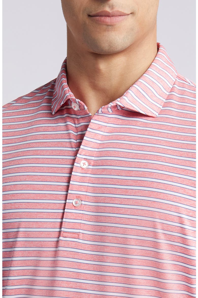 Thorton Stripe Performance Golf Polo, Alternate, color, SUN KISSED