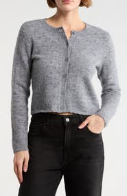 Lush Lightweight Button Front Crop Cardigan