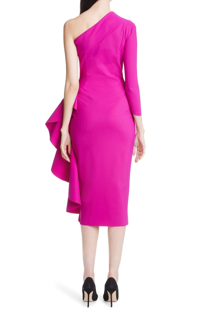 Chiara Boni La Petite Robe Sia Ruffle One-Shoulder Cocktail Dress, Alternate, color, 