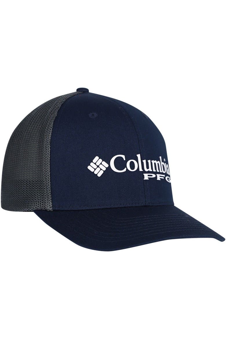 Men's Columbia Navy Dallas Cowboys PFG Mesh Snapback Hat, Alternate, color, Navy