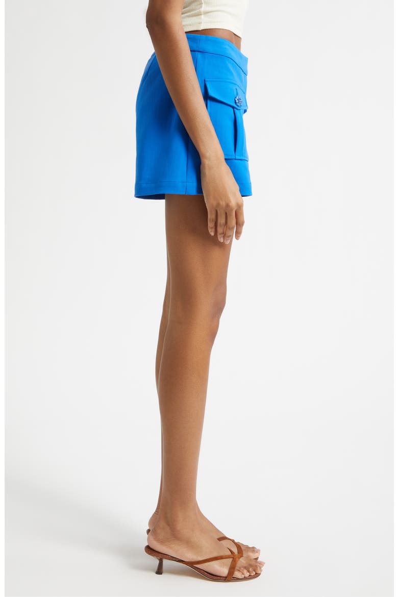 Ava Cotton Blend Shorts, Alternate, color, CAPRI BLUE