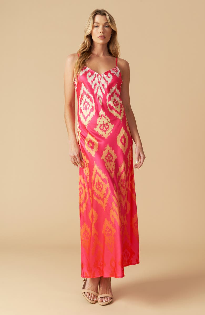 FLYING TOMATO Satin Slipdress, Alternate, color,