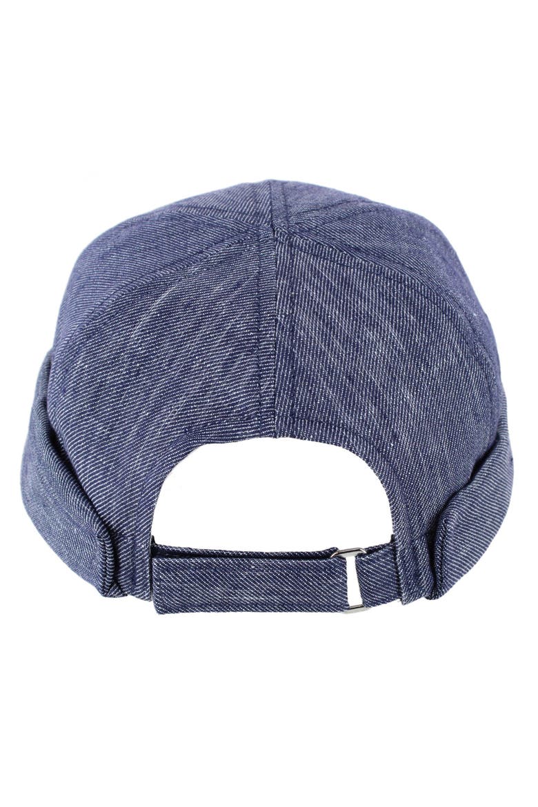 Men's Denim Linen Docker Cap, Alternate, color, Navy