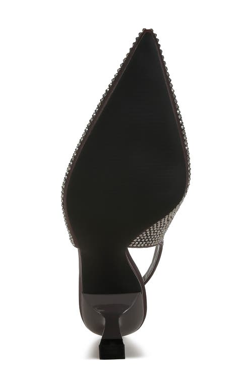 London Rag Amashi Rhinestone Kitten Heel Slingback Pump In Pewter