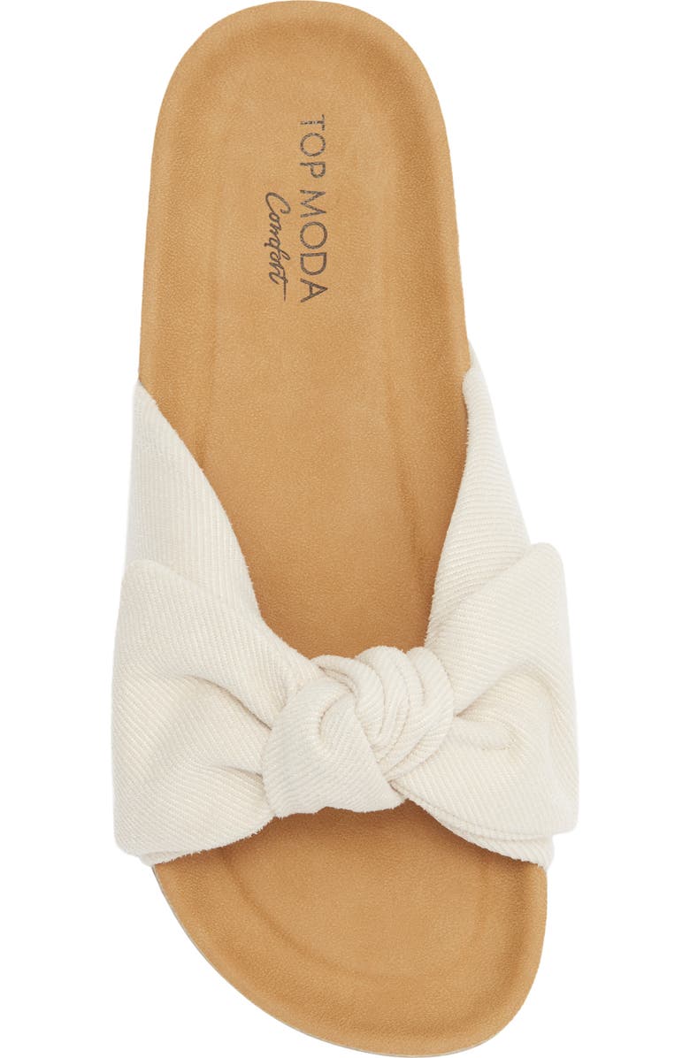 TOP MODA Cory Slide Sandal, Alternate, color, Ivory Denim