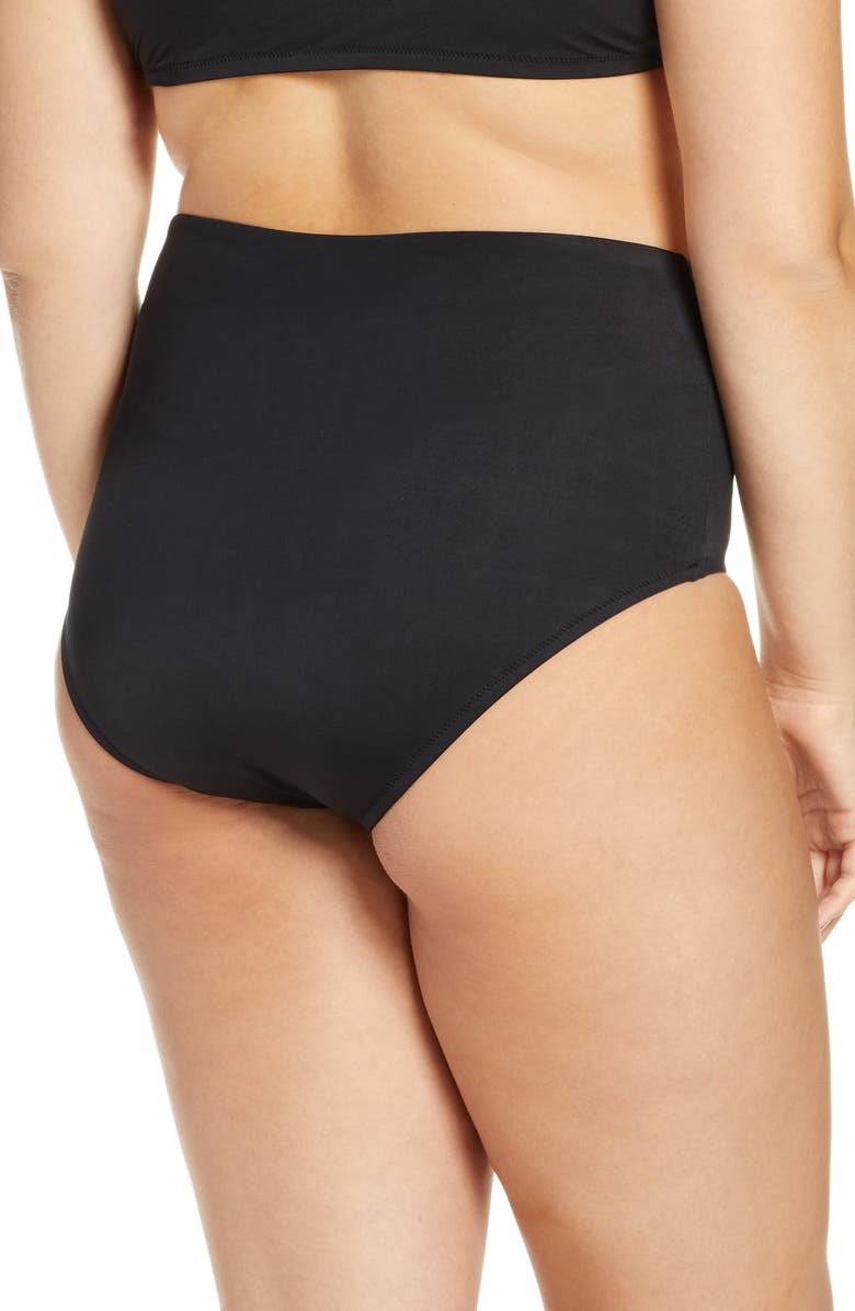 Madewell Second Wave Retro High Waist Bikini Bottom, Alternate, color, 