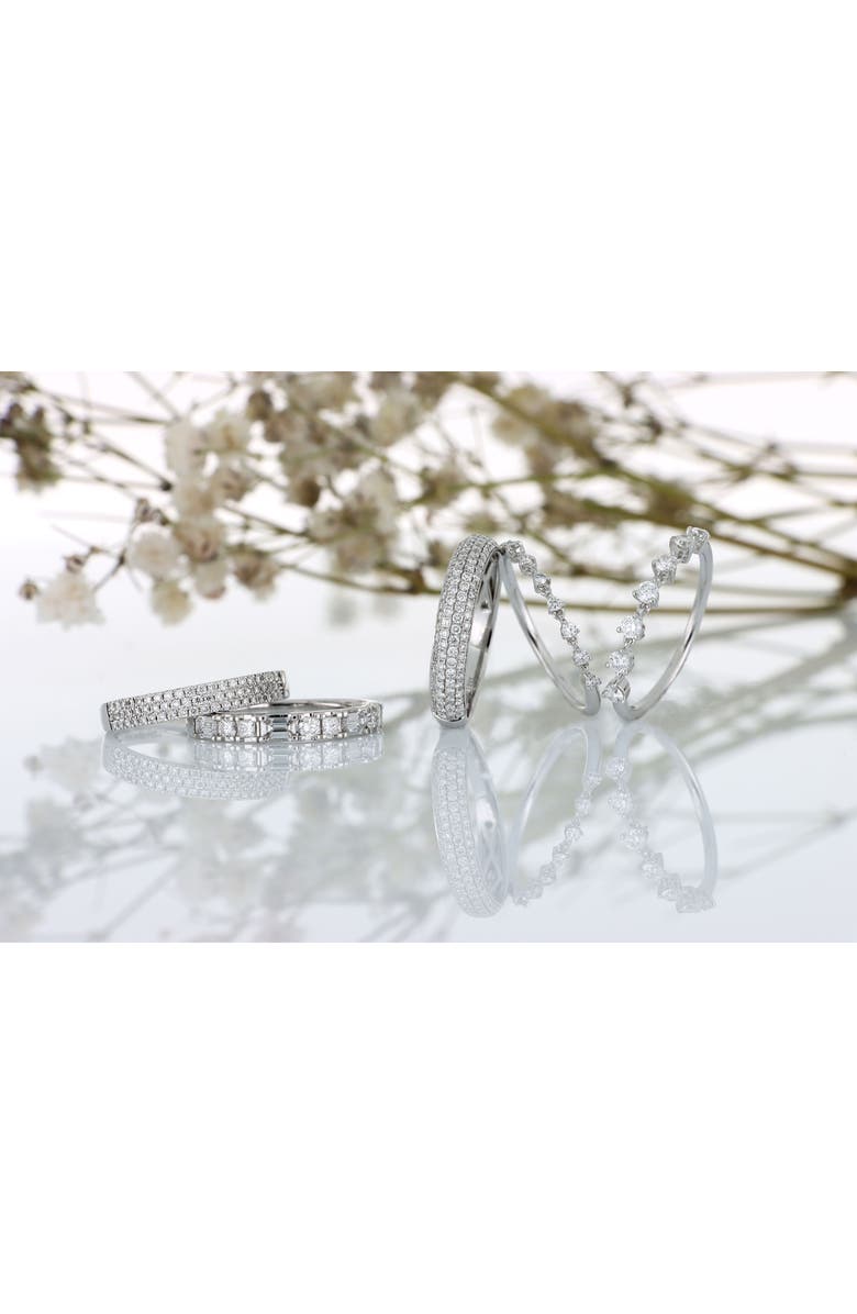 Bony Levy 18K Gold Pavé Diamond Three-Row Ring, Alternate, color, 