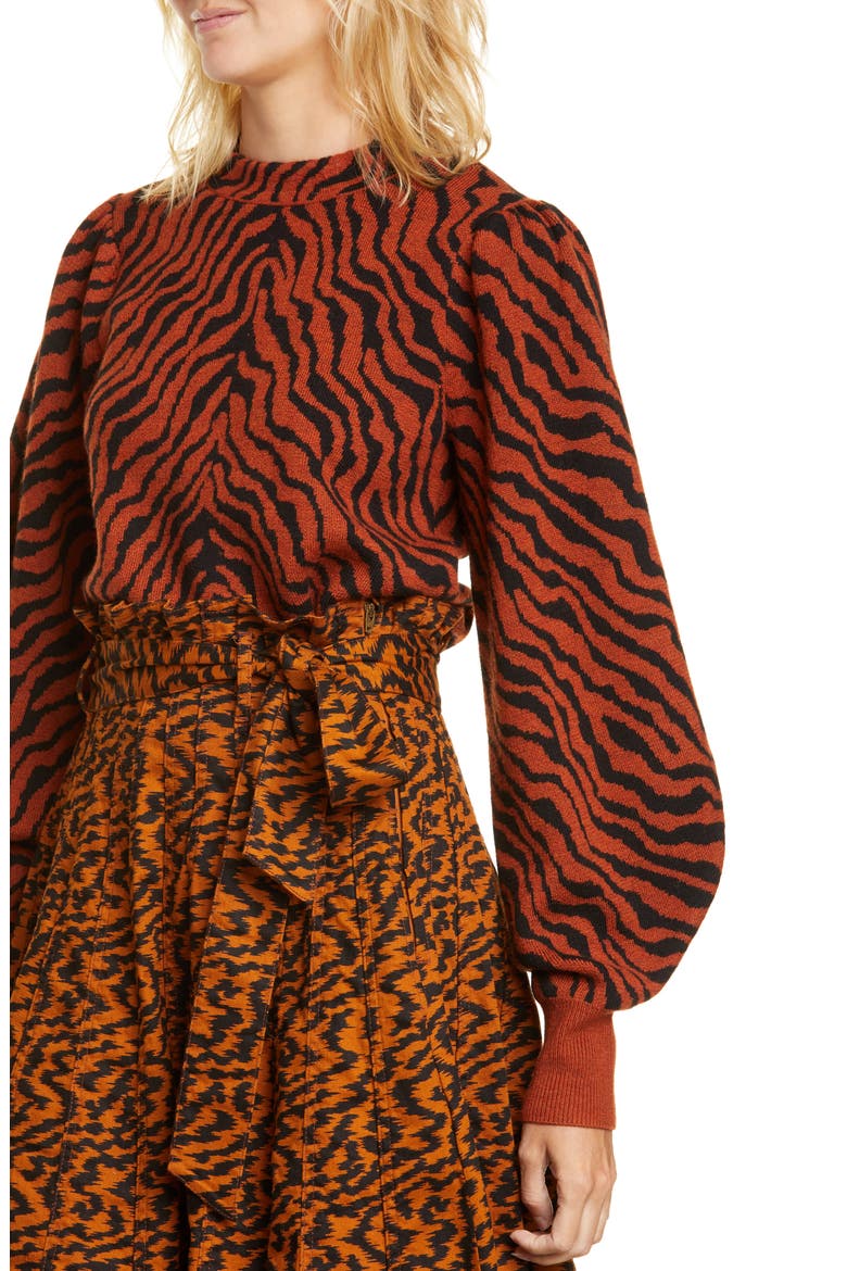 Massey Merino Wool Sweater, Alternate, color, RUST