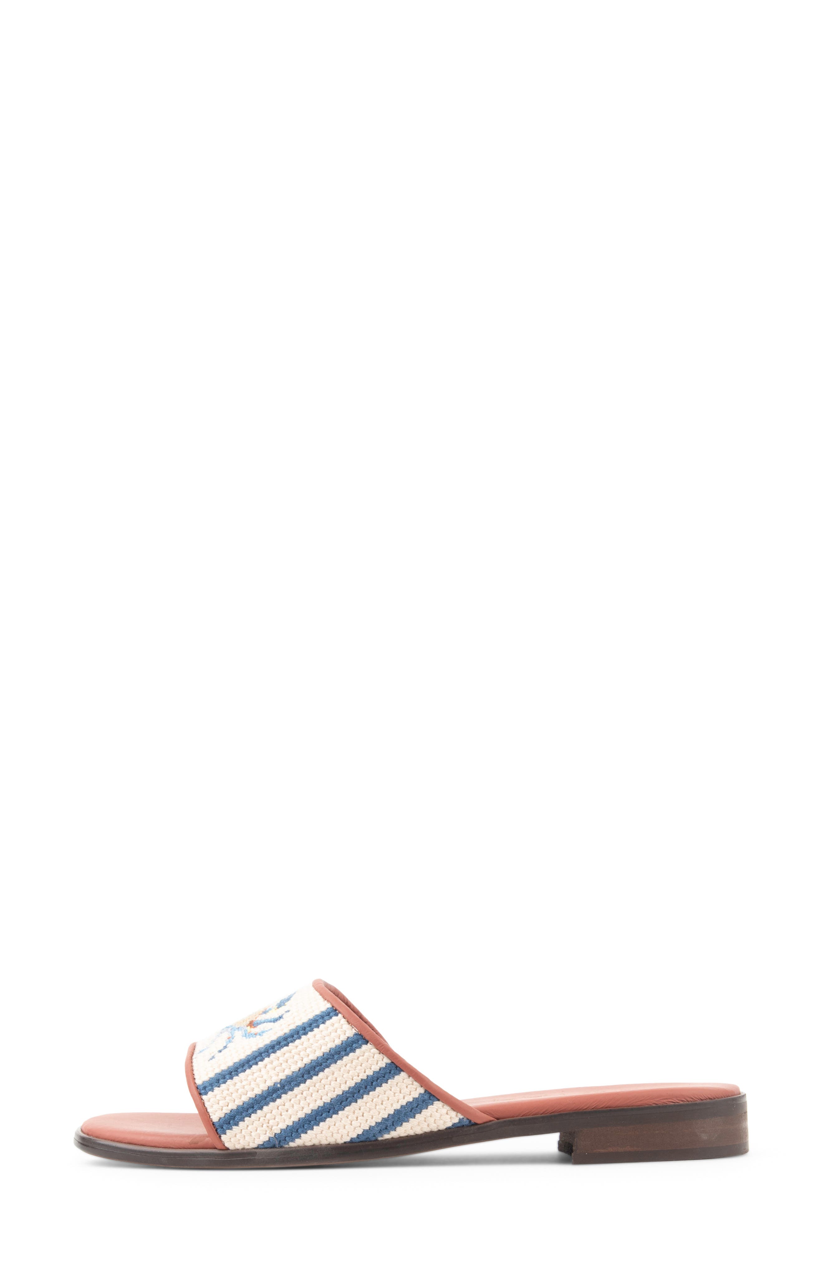 ByPaige Needlepoint Crab Slide Sandal, Alternate, color, 