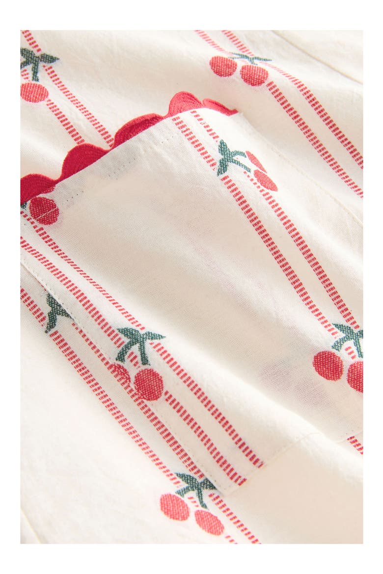 Kids' Cherry Jacquard Romper, Alternate, color, NEUTRAL