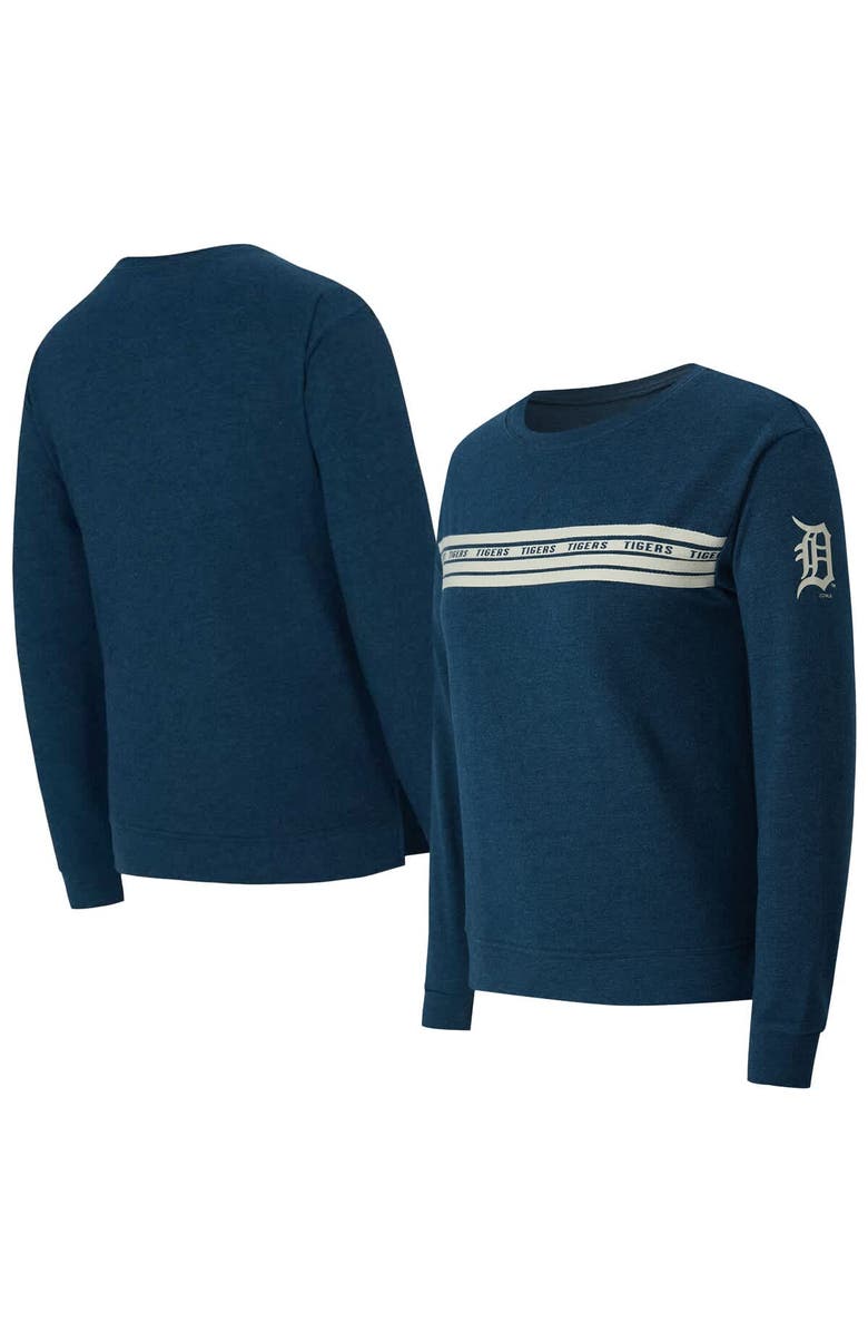 CONCEPTS SPORT Women's Concepts Sport Navy Detroit Tigers Birch French Terry Long Sleeve T-Shirt, Main, color, Navy