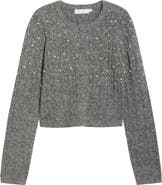 All in Favor Faux Pearl Embellished Sweater