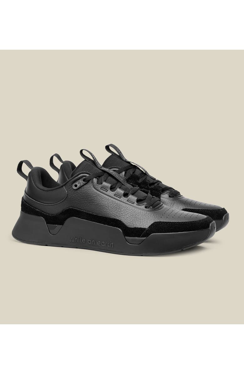 while on earth<sup>™</sup> Leather Trainer, Alternate, color, Black