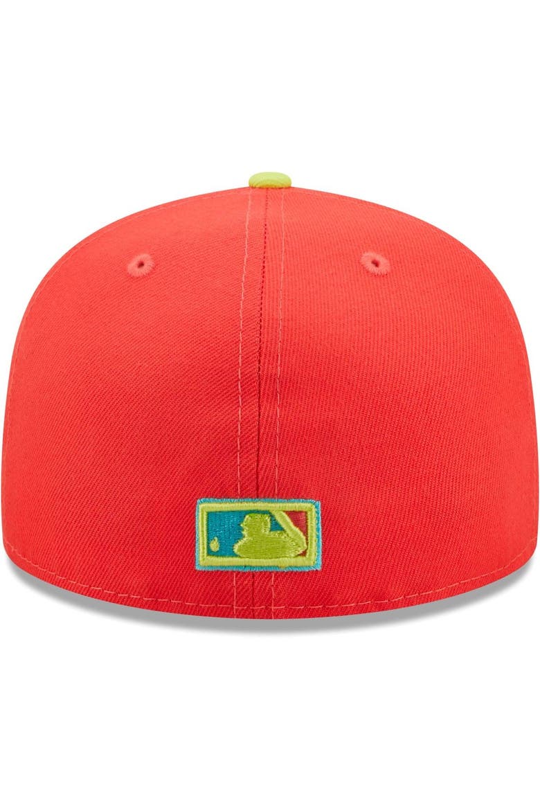 Men's New Era Red/Neon Green Chicago White Sox   Lava Highlighter Combo 59FIFTY Fitted Hat, Alternate, color, Red